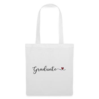 Herzdesign für Graduiertenherz - Stoffbeutel - Weiß - Vorne