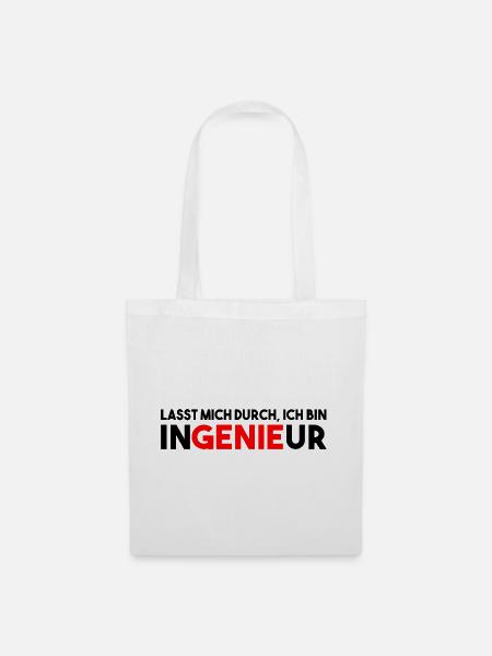 Genie Ingenieur - Stoffbeutel - Weiß
