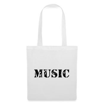 music as a stamp print design - Tote Bag - white - Front
