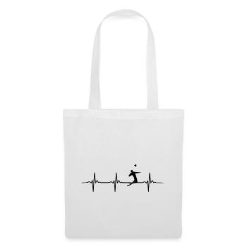 Volleyball Heartbeat Beach Volleyballer Gift - Sac en tissu - blanc - Devant