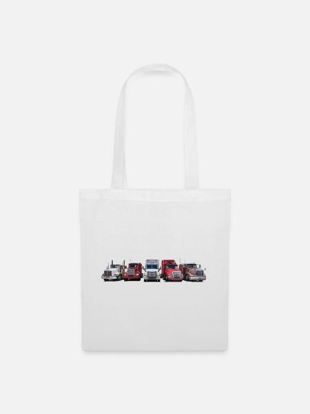Semi-trailer tractors with long bonnet - Tote Bag - white