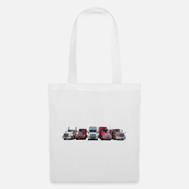 Semi-trailer tractors with long bonnet - Tote Bag - white