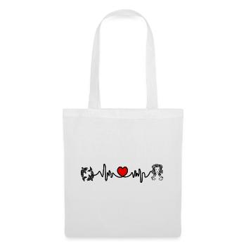 Fréquence cardiaque cardio Poissons Vierge - Sac en tissu - blanc - Devant