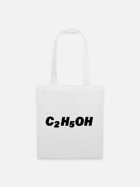 C2H5OH - Stoffbeutel - Weiß