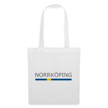Drapeau de la Suède - Norrköping - Sverige - Schweden - Sac en tissu - blanc - Devant