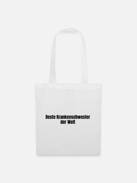 Beste Krankenschwester der Welt Geschenk - Stoffbeutel - Weiß