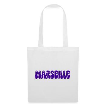 Marseille Lila Blasen - Stoffbeutel - Weiß - Vorne