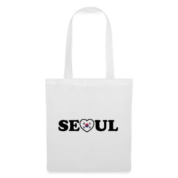 Seoul Love Heart Taegeukgi Flag - Tote Bag - white - Front