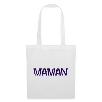 BONNE FÊTE MAMAN. MAMAN. FÊTE DES MÈRES. JE T'AIME - Sac en tissu - blanc - Devant