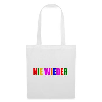 Nie wieder - Stoffbeutel - Weiß - Vorne