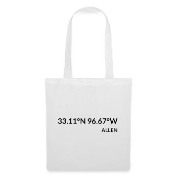 Allen Texas USA coordinates - Tote Bag - white - Front