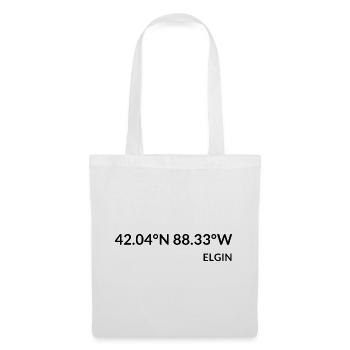 Coordonnées Elgin, Illinois, États-Unis - Sac en tissu - blanc - Devant