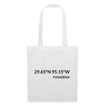 Pasadena, Texas, États-Unis Coordonnées - Sac en tissu - blanc - Devant