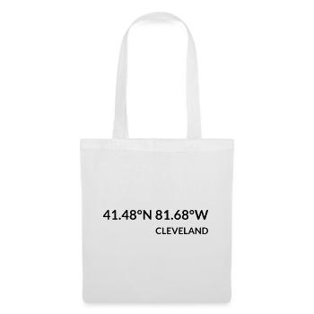 Cleveland, Ohio, États-Unis Coordonnées - Sac en tissu - blanc - Devant