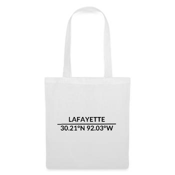 Lafayette, Louisiane, États-Unis Coordonnées - Sac en tissu - blanc - Devant