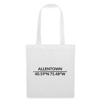 Allentown Pennsylvania USA Koordinaten - Stoffbeutel - Weiß - Vorne