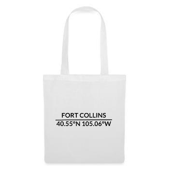 Fort Collins Colorado USA Koordinaten - Stoffbeutel - Weiß - Vorne