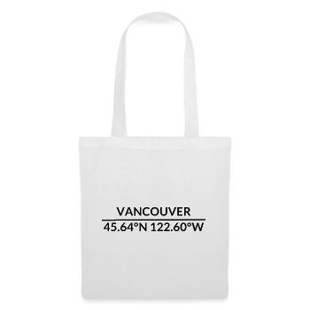 Vancouver Washington USA Koordinaten - Stoffbeutel - Weiß - Vorne