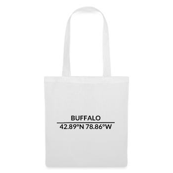 Coordonnées Buffalo, New York, États-Unis - Sac en tissu - blanc - Devant