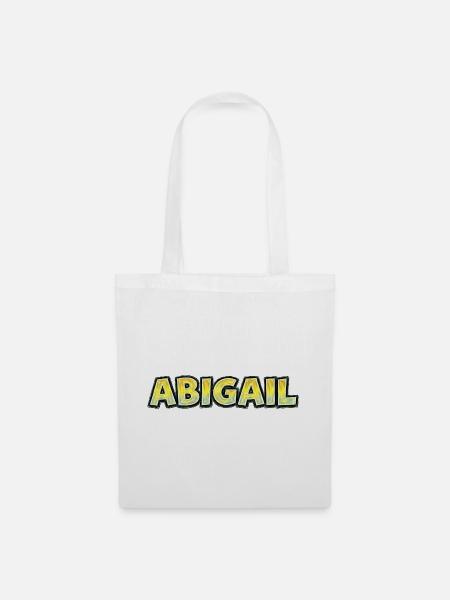 Abigail – Handgezeichnete Typografie - Stoffbeutel - Weiß