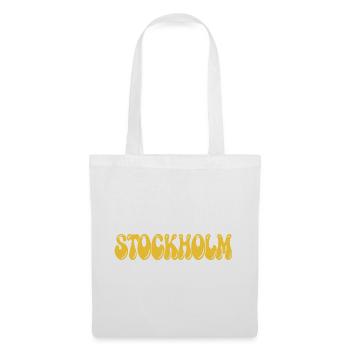 Stockholm Yellow Bubble Retro - Stoffbeutel - Weiß - Vorne