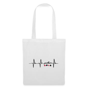 Battement de coeur du poker - Sac en tissu - blanc - Devant