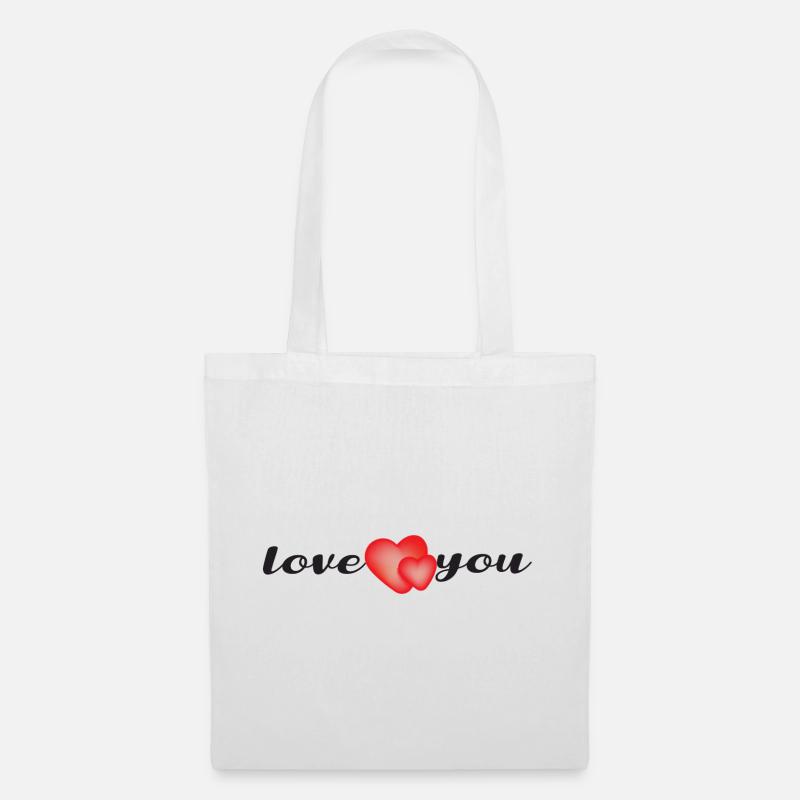 Love You - Stoffbeutel - Weiß
