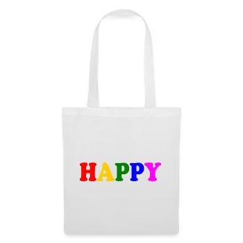 Happy - Sac en tissu - blanc - Devant