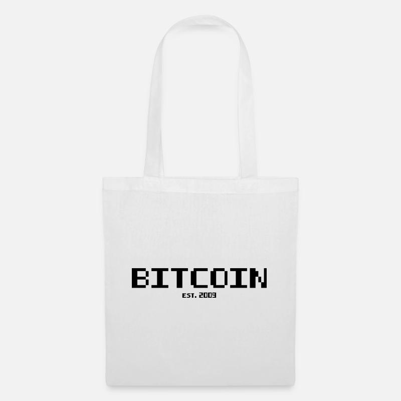 bitcoin est 2009 #2 - Stoffbeutel - Weiß