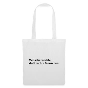 Blocage des Paroles sur les droits de l’homme - Sac en tissu - blanc - Devant