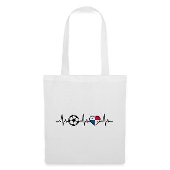 Panama Football Heartbeat Panama - Sac en tissu - blanc - Devant