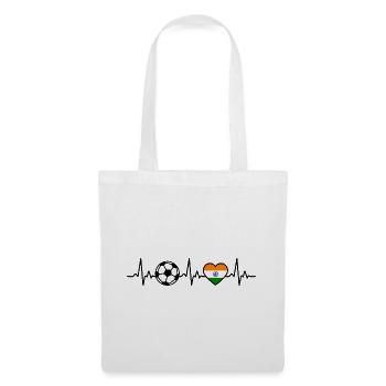 Football Inde Heartbeat Inde - Sac en tissu - blanc - Devant