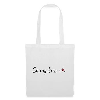 Conseiller au cœur - Sac en tissu - blanc - Devant
