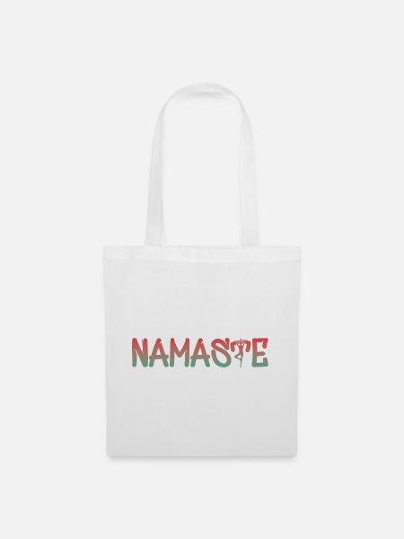 Namaste Yoga Shirt - Stoffbeutel - Weiß