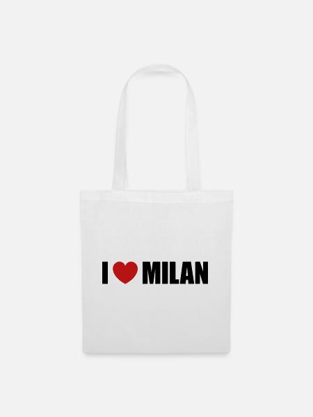 I Love Milan Italien - Stoffbeutel - Weiß
