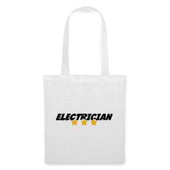 Electricien / Electricité / Travail / Métier / Job - Sac en tissu - blanc - Devant