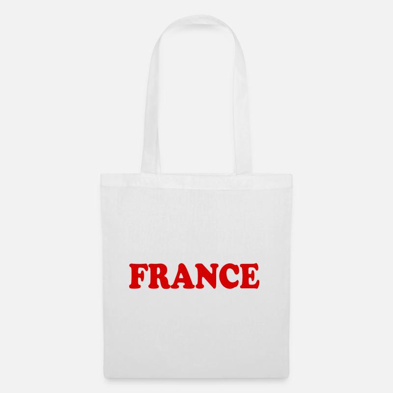 Frankreich - Stoffbeutel - Weiß