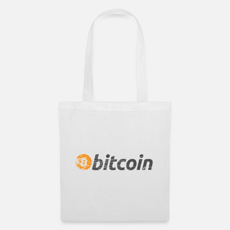 Bitcoin Logo - Stoffbeutel - Weiß