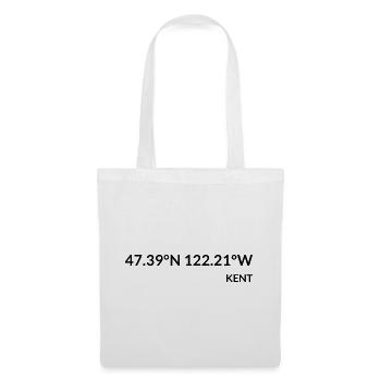 Kent Washington USA Coordinates - Tote Bag - white - Front