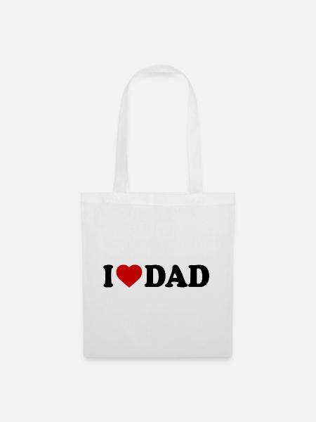 I love dad - Stoffbeutel - Weiß