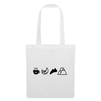 Mountain Sports Design Coffee Lover Climbing Banana - Tote Bag - white - Front