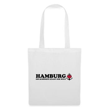 Hamburg Die schönste Stadt der Welt / Anker 2c - Stoffbeutel - Weiß - Vorne