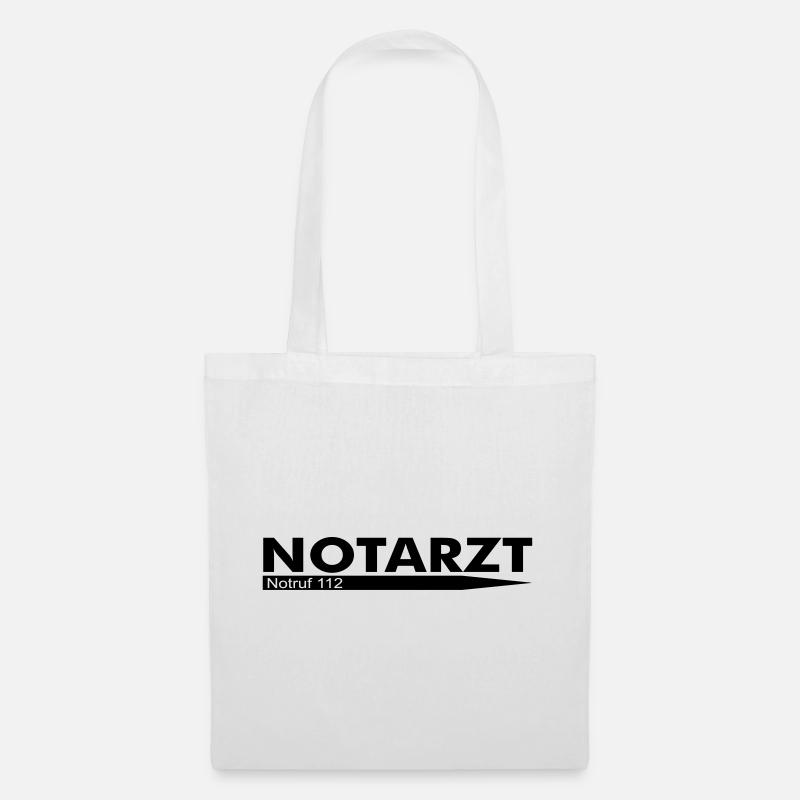 Notarzt Notruf 112 - Stoffbeutel - Weiß