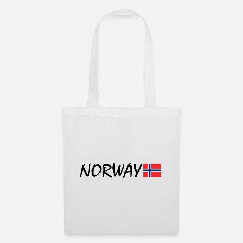 Norwegen - Stoffbeutel - Weiß