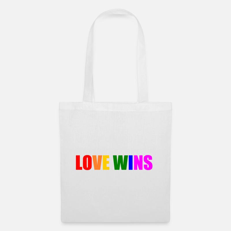 Love wins - Stoffbeutel - Weiß