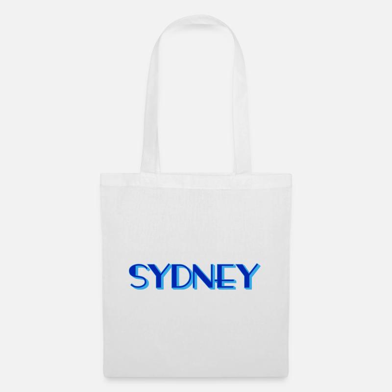 Sydney Schriftzug – Modernes Städte Design - Stoffbeutel - Weiß