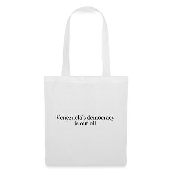 Pétrole du Venezuela - Sac en tissu - blanc - Devant