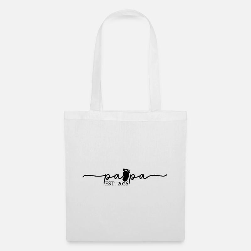 Papa Est.2026 Logo - Tote Bag - white