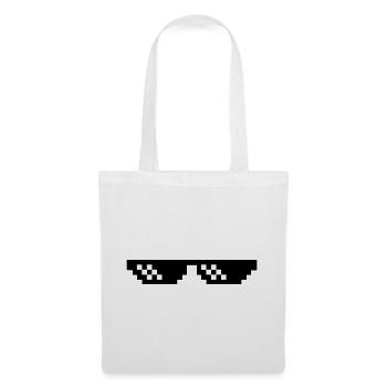 Pixelbrille Deal with it Sonnebrille - Stoffbeutel - Weiß - Vorne
