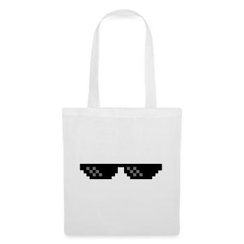 Pixel Brille Gangster - Stoffbeutel - Weiß - Vorne